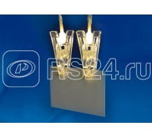 Гирлянда светодиодная ULD-S0200-010/STB/2AA WARM WHITE IP20 CLIPS на батарейках 2AA (не в компл.) «Прищепки» 2м тепл. бел. свет провод прозрачн. Uniel UL-00005484