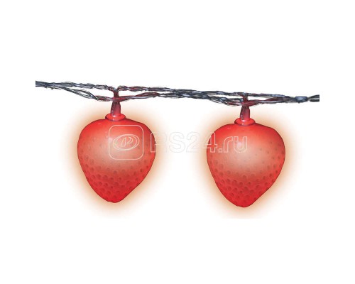 Гирлянда светодиодная ULD-S0400-010/STB/2AA RED IP20 STRAWBERRY на батарейках Uniel UL-00003394