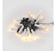 Гирлянда светодиодная ULD-S0400-020/SGA WARM WHITE IP20 CANDLES «Свечки» 4м тепл. бел. свет пост. свечение провод зел. Uniel UL-00005468
