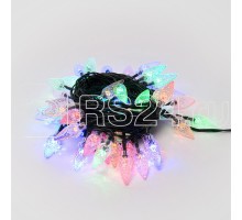 Гирлянда светодиодная ULD-S0700-050/DGA MULTI IP20 STRAWBERRY с контроллером «Клубничка» 7м разноцвет. свет провод зел. Uniel UL-00005474
