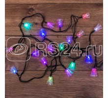 Гирлянда светодиодная Колокольчики 20LED RGB 2.8м с контроллером Neon-Night 303-062