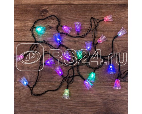 Гирлянда светодиодная Колокольчики 20LED RGB 2.8м с контроллером Neon-Night 303-062