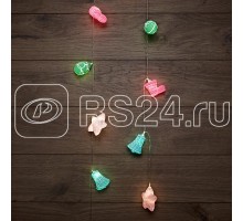 Гирлянда светодиодная Новый год 1.5м 10LED тепл. бел. провод прозр. питание 2хAA (батарейки не в комплекте) Neon-Night 303-081