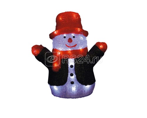 Гирлянда светодиодная Снеговик ULD-M2730-024/STA WHITE IP20 SNOWMAN 24 LED 21х17х30см бел. IP20 Uniel 09557