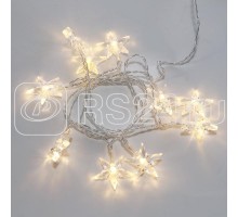 Гирлянда светодиодная Звездочки 1.5м 10LED тепл. бел. провод прозр. 2хAA (батарейки не в комплекте) Neon-Night 303-091