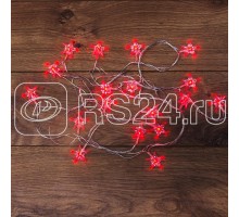 Гирлянда светодиодная Звездочки 20LED красн. 2.8м Neon-Night 303-034