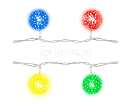Гирлянда светодиодная «Шарики» ULD-S0280-020/DTA RGB IP20 BALLS с контроллером 20led 2.8м прозр. UNIEL 07921