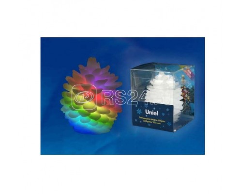 Гирлянда светодиодная «Шишка» ULD-F004 RGB PINE CONE на батарейке 6.5х8см Uniel UL-00001443