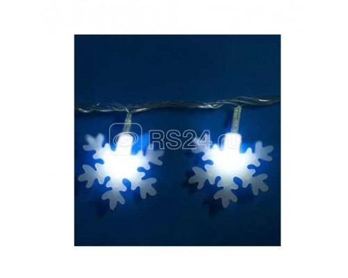 Гирлянда светодиодная «Снежинки-2» ULD-S0700-050/DTA WHITE IP20 SNOWFLAKES-2 с контроллером 50LED (дл.7м) Uniel 7935