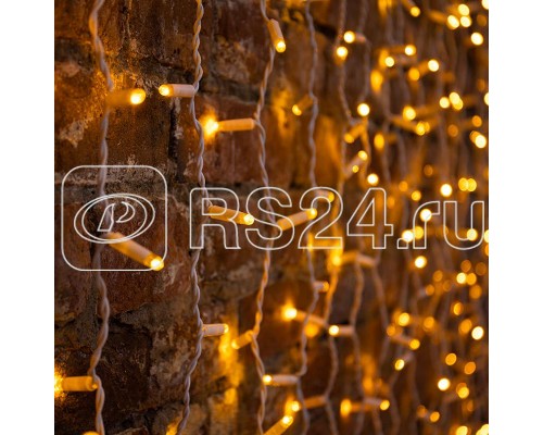 Гирлянда Светодиодный Дождь 2х1.5м 360LED 22Вт желт. провод бел. 220В IP44 NEON-NIGHT 235-111
