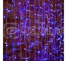 Гирлянда Светодиодный Дождь 2х1.5м постоянное свечение 360LED син. 230В провод бел. каучук Neon-Night 237-113