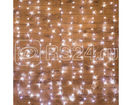 Гирлянда Светодиодный дождь 2х3м бел. свечение с динамикой 230В провод прозр. Neon-Night 235-065