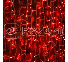 Гирлянда Светодиодный Дождь 2х3м постоянное свечение 760LED красн. 230В провод бел. каучук Neon-Night 237-132
