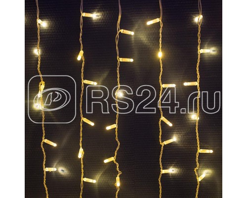 Гирлянда Светодиодный Дождь 2х3м постоянное свечение 760LED золото 230В провод прозр. Neon-Night 235-158