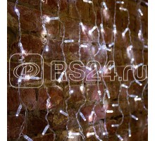 Гирлянда Светодиодный Дождь 2x0.8м 160LED бел. 230В провод прозр. Neon-Night 235-105