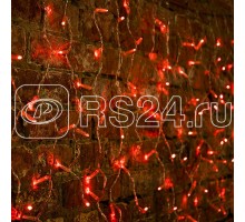 Гирлянда Светодиодный Дождь 2x0.8м 160LED красн. 230В провод прозр. Neon-Night 235-102