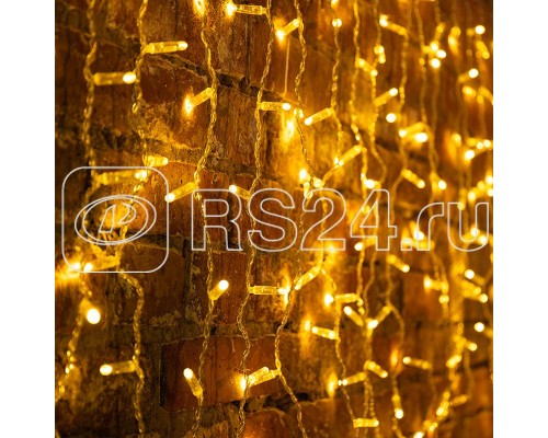 Гирлянда Светодиодный Дождь 2x0.8м 160LED тепл. бел. 230В провод прозр. Neon-Night 235-106