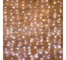 Гирлянда Светодиодный дождь с контроллером 1.5х1.5м 144LED бел. прозр. провод 12Вт 230В IP20 NEON-NIGHT 235-035