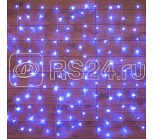 Гирлянда Светодиодный дождь с контроллером 1.5х1.5м 144LED син. прозр. провод 12Вт 230В IP20 NEON-NIGHT 235-033