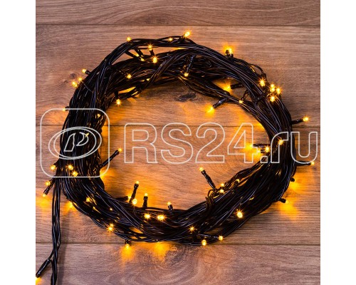 Гирлянда ТВИНКЛ ЛАЙТ LED (с контроллером 8 режимов) 10м 100LED 10Вт 220В IP44 желт. NEON-NIGHT 303-131