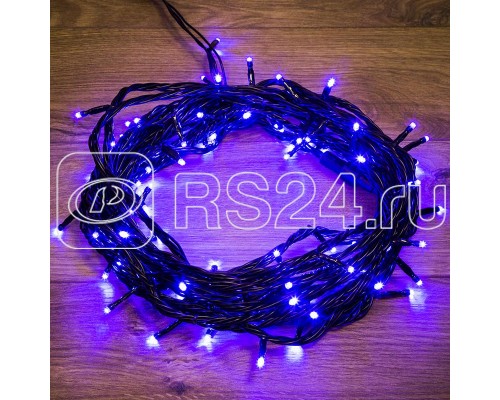 Гирлянда ТВИНКЛ ЛАЙТ LED (с контроллером 8 режимов) 10м 100LED 10Вт 220В IP44 син. NEON-NIGHT 303-133