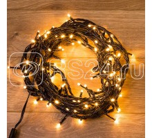 Гирлянда ТВИНКЛ ЛАЙТ LED (с контроллером 8 режимов) 10м 100LED 10Вт 220В IP44 тепл. бел. NEON-NIGHT 303-136