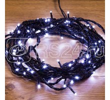 Гирлянда ТВИНКЛ ЛАЙТ LED (с контроллером 8 режимов) 10м 100LED 10Вт 220В IP54 бел. провод черн. ПВХ NEON-NIGHT 303-135