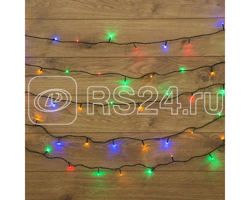 Гирлянда ТВИНКЛ ЛАЙТ LED (с контроллером 8 режимов) 10м 80LED 7Вт 220В IP20 мульти. NEON-NIGHT 303-049