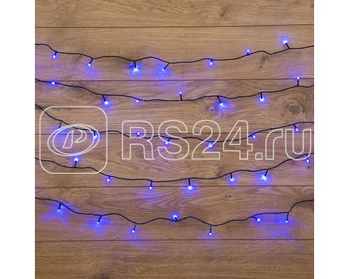 Гирлянда ТВИНКЛ ЛАЙТ LED (с контроллером 8 режимов) 6м 40LED 4Вт 220В IP20 син. провод темн.-зел. ПВХ NEON-NIGHT 303-023