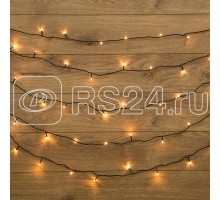 Гирлянда ТВИНКЛ ЛАЙТ LED (с контроллером 8 режимов) 6м 40LED 4Вт 220В IP20 тепл. бел. провод темн.-зел. ПВХ NEON-NIGHT 303-026