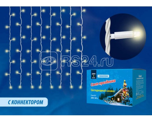 Гирлянда занавес светодиодная ULD-C2030-240/TWK WARM WHITE IP67 с эффектом мерцания Uniel UL-00003684