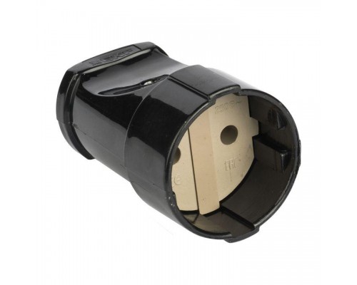 Гнездо штепсельное без заземл. черн. 10А 250В EKF ASG10-30