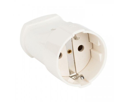 Гнездо штепсельное с заземл. бел. 16А 250В EKF ASG16-10