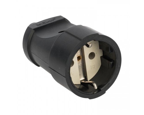 Гнездо штепсельное с заземл. черн. 16А 250В EKF ASG16-30