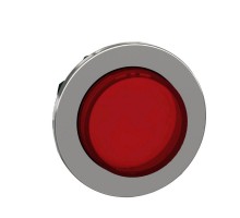 Головка кнопки 22мм красн. с задерж. LED выступ. заподлицо металл SchE ZB4FH43