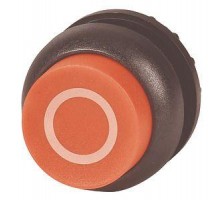 Головка кнопки M22S-DH-R-X0 выступающая без фикс. красн.; черн. лицевое кольцо EATON 216656