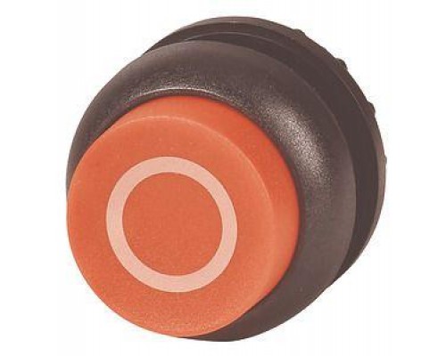 Головка кнопки M22S-DH-R-X0 выступающая без фикс. красн.; черн. лицевое кольцо EATON 216656