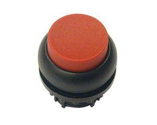 Головка кнопки M22S-DH-R выступающая без фикс. красн.; черн. лицевое кольцо EATON 216642