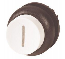 Головка кнопки M22S-DH-W-X1 выступающая без фикс. бел.; черн. лицевое кольцо EATON 216662