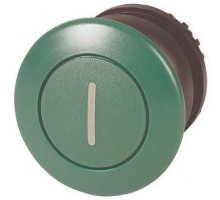 Головка кнопки M22S-DP-G-X1 грибовидная без фикс. зел.; черн. лицевое кольцо EATON 216723