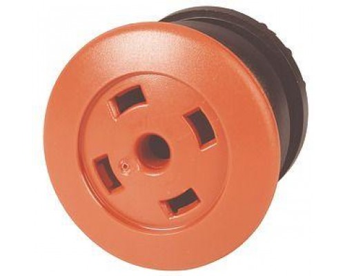 Головка кнопки M22S-DP-R-X грибовидная без фикс. пустая красн.; черн. лицевое кольцо EATON 216733