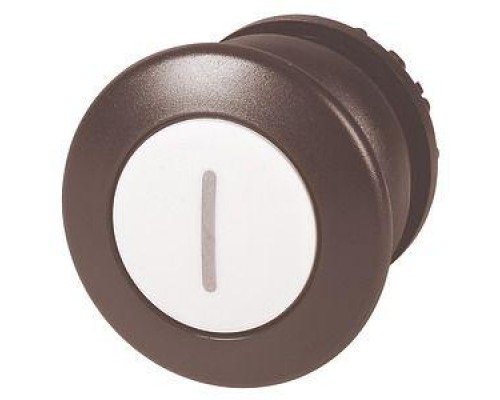 Головка кнопки M22S-DP-W-X1 грибовидная без фикс. бел.; черн. лицевое кольцо EATON 216727