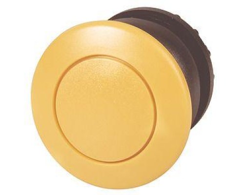Головка кнопки M22S-DP-Y грибовидная без фикс. жел.; черн. лицевое кольцо EATON 216719