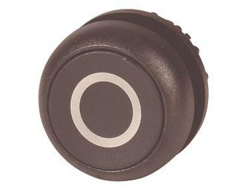 Головка кнопки M22S-D-S-X0 без фикс. черн. с обозначение O; черн. лицевое кольцо EATON 216610