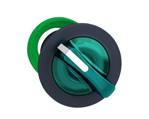 Головка переключателя с подсветкой утопленный монтаж 2 пол. фикс. зел. SchE ZB5FK1233