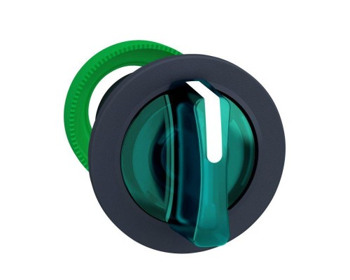 Головка переключателя с подсветкой утопленный монтаж 3 пол. фикс. зел. SchE ZB5FK1333