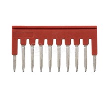Гребенка XW5SP1510RD для клемм XW5 Push-in Plus 1.5кв.мм 10п 500В 17.5А красн. Omron 670043