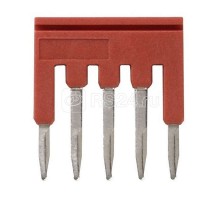 Гребенка XW5SP155RD для клемм XW5 Push-in Plus 1.5кв.мм 5п 500В 17.5А красн. Omron 669991