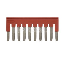Гребенка XW5SP2510RD для клемм XW5 Push-in Plus 2.5кв.мм 10п 800В 24А красн. Omron 670044
