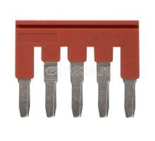 Гребенка XW5SP405RD для клемм XW5 Push-in Plus 4.0кв.мм 5п 800В 32А красн. Omron 669985